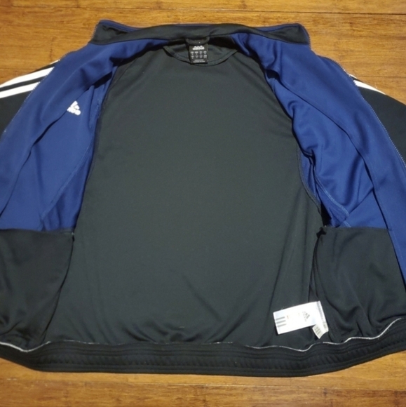 Adidas Climacool Full Zip Track Jacket Black Blue Men's Large L Athletic Basic - Picture 4 of 11
